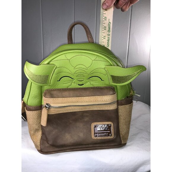 Disney parks Exclusive Star Wars Master YODA Loungefly Mini Backpack Bag SEE PIC main image 8